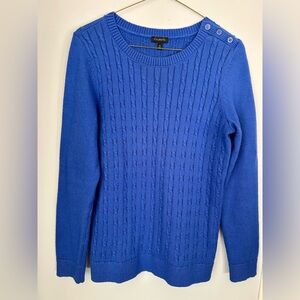 Talbots Blue Cable Knit Sweater